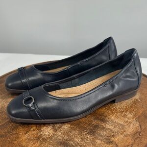 Clarks Navy Blue Leather Loafers